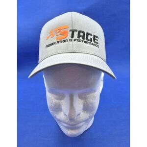 Port Authority S/M Gray FlexFit Cap Stage Fabrication Performance